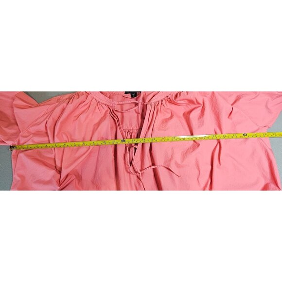 J. Crew Womens S/M‎ Pink Cotton Poplin Tunic Midi Dress with Pockets - Picture 12 of 16
